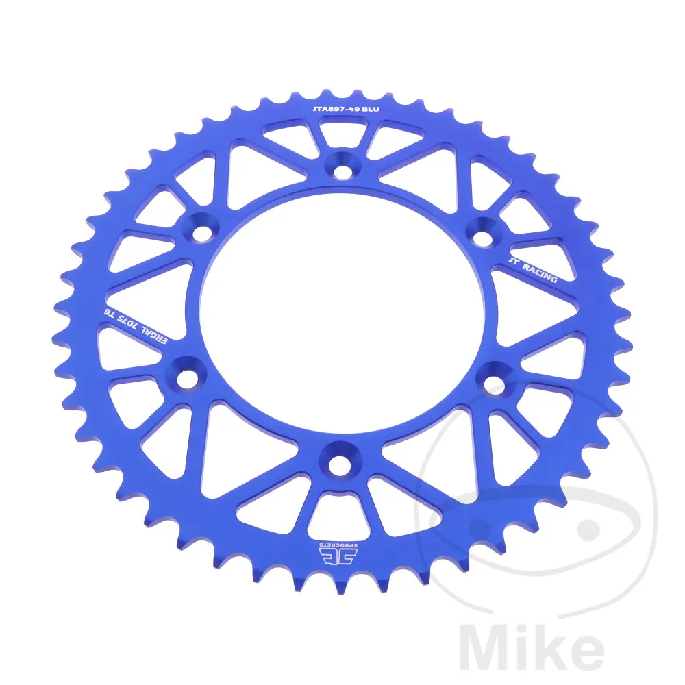 ترس تاج من الألومنيوم 49 سن درجة 520 من JT Sprockets قطر داخلي 125