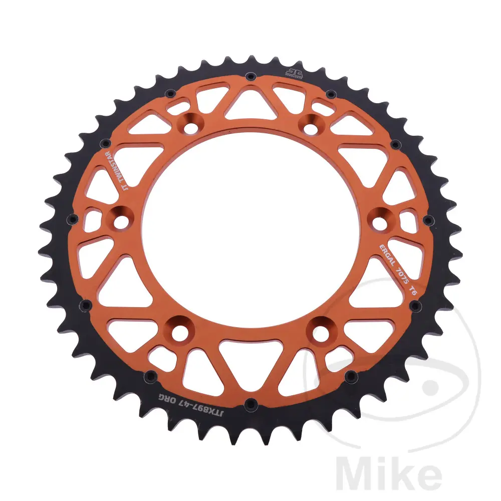 JT Sprockets Twinstar 47Z 피치 520 골드 내경 125 볼트 서클 150 스프로킷