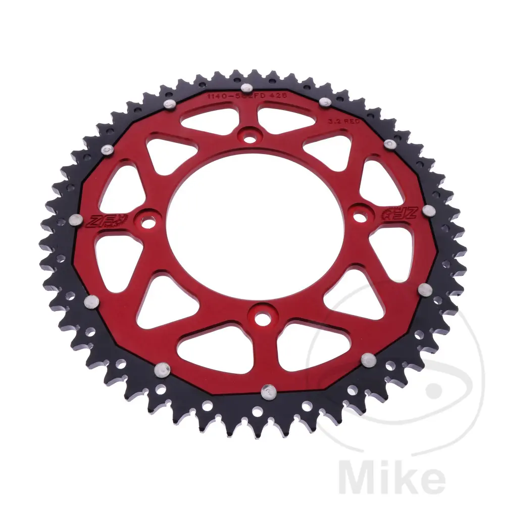 Dual 58Z 428 Pitch Red ZF Sprocket Inner diameter 100 Bolt circle 120