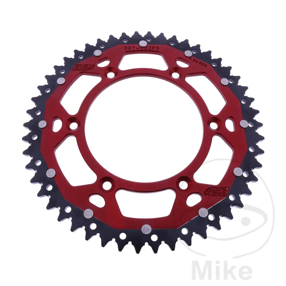 Ketas ZF Sprockets Dual 50 hammast SAMM 520 Punane Siseläbimõõt 125 Keskkaugus 150