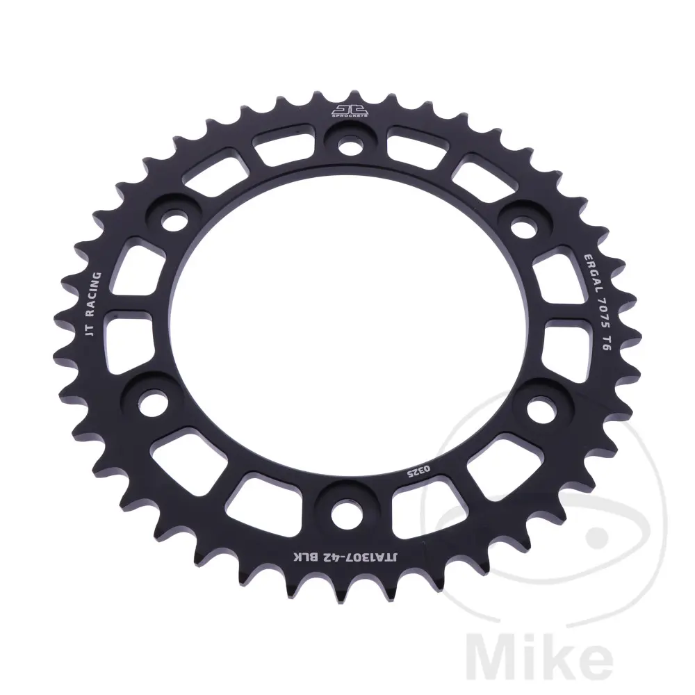 JT Sprockets Alüminyum Dişli 42 diş PAS 525 siyah - İç Çap 134 Göbek Aralığı 160