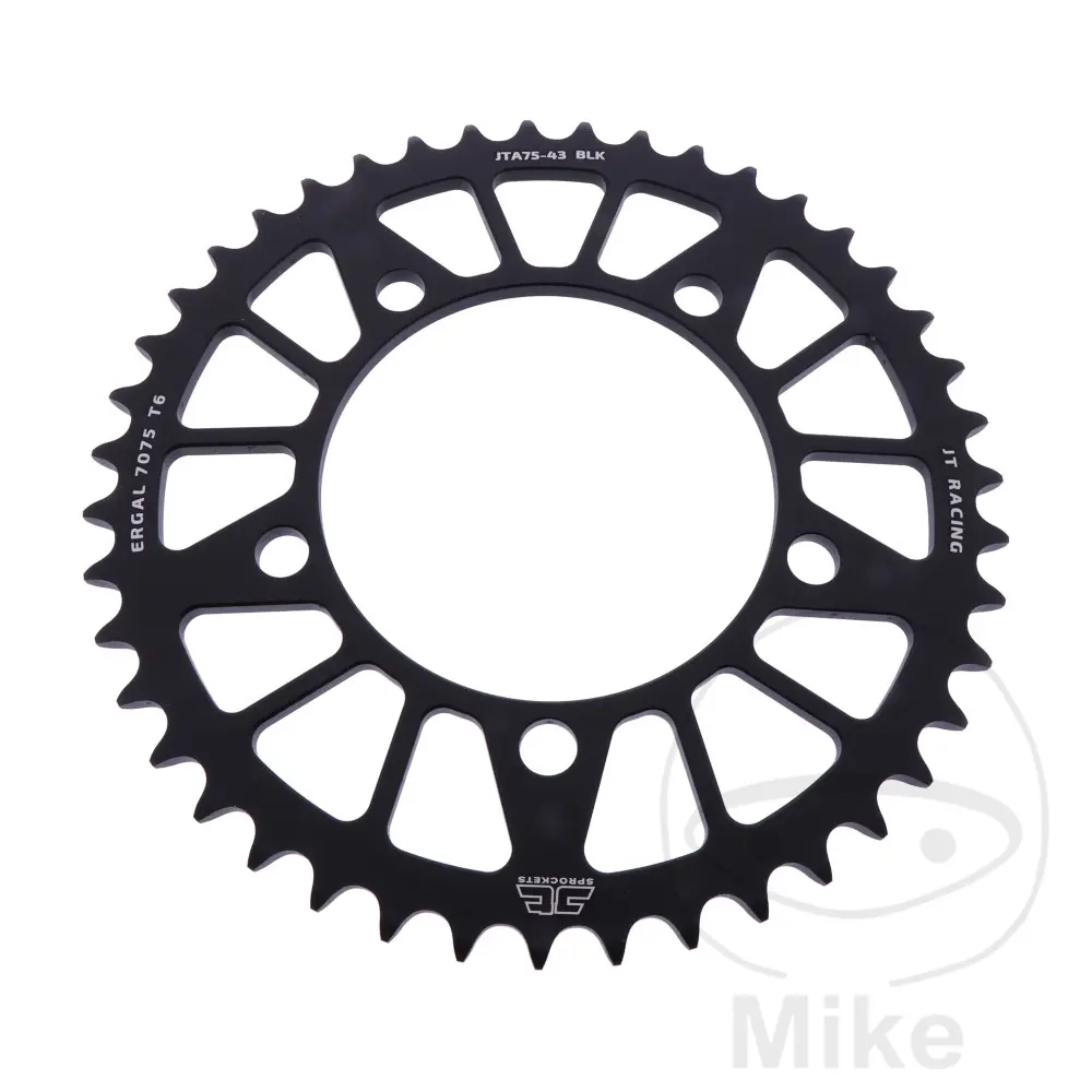 Aluminium-Kettenrad JT Sprockets 43 Zähne TEILUNG 520 schwarz - Innendurchmesser 110 Lochabstand 130.8