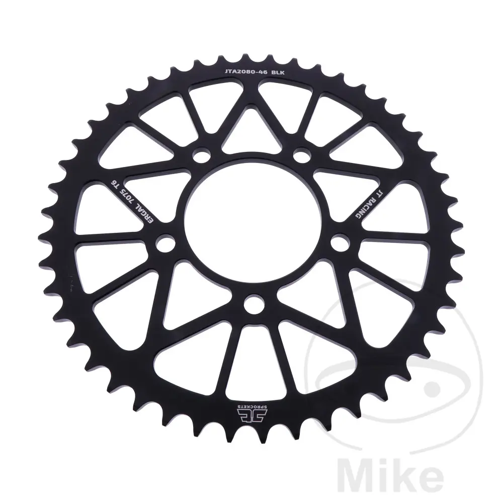 Zobato kolo JT Sprockets Aluminij 46 zob KORAK 520 črno Notranji premer 076 Razmik osi 100