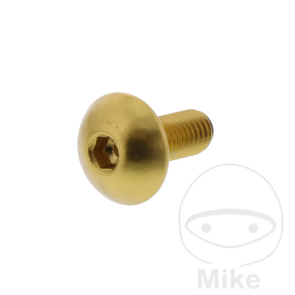 JMP Bolt Halbrundschraube M5X0.8 mm 12 mm Alu gold