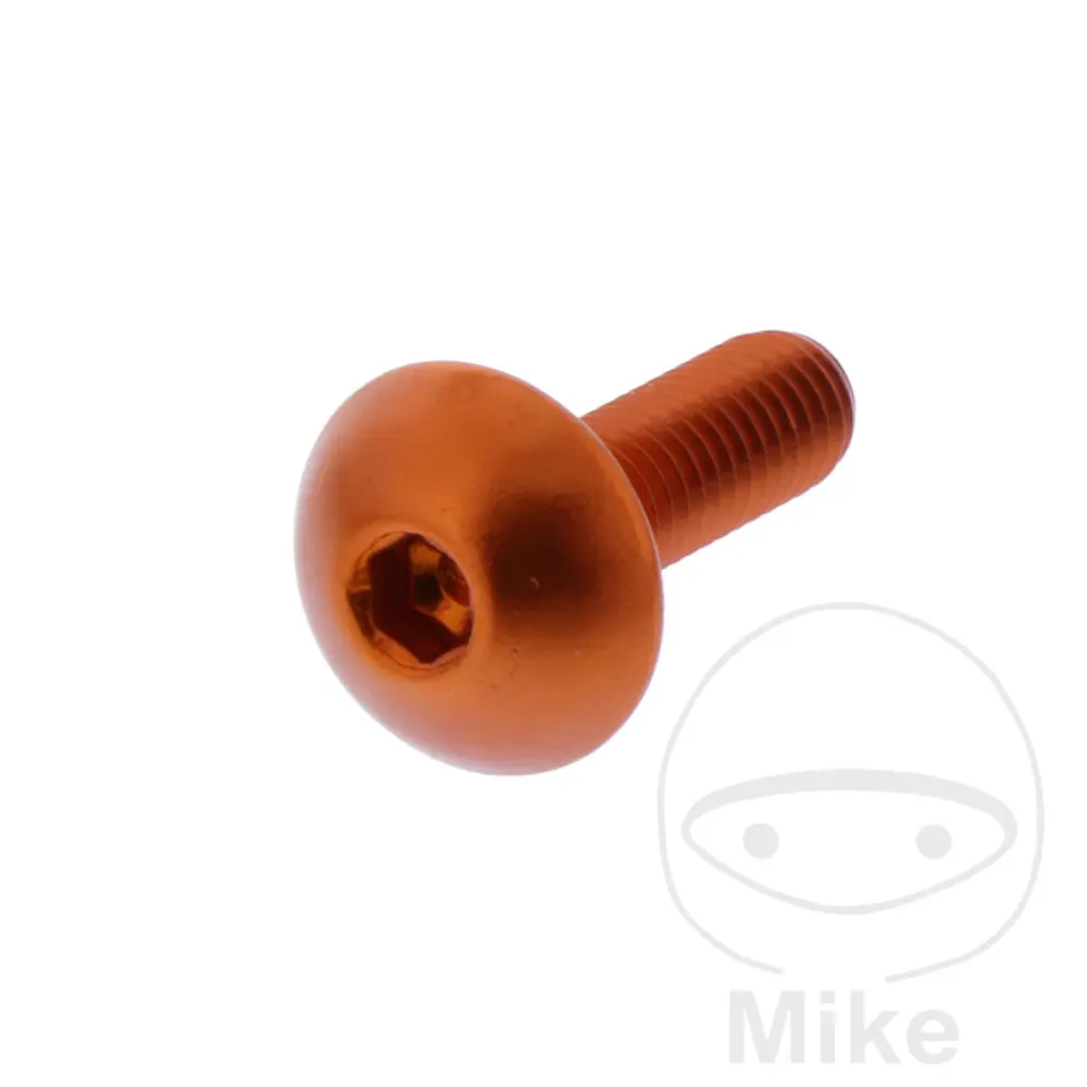 Vijak z polžasto glavo JMP Bolt M5X0,8 mm 16 mm Alu oranžna