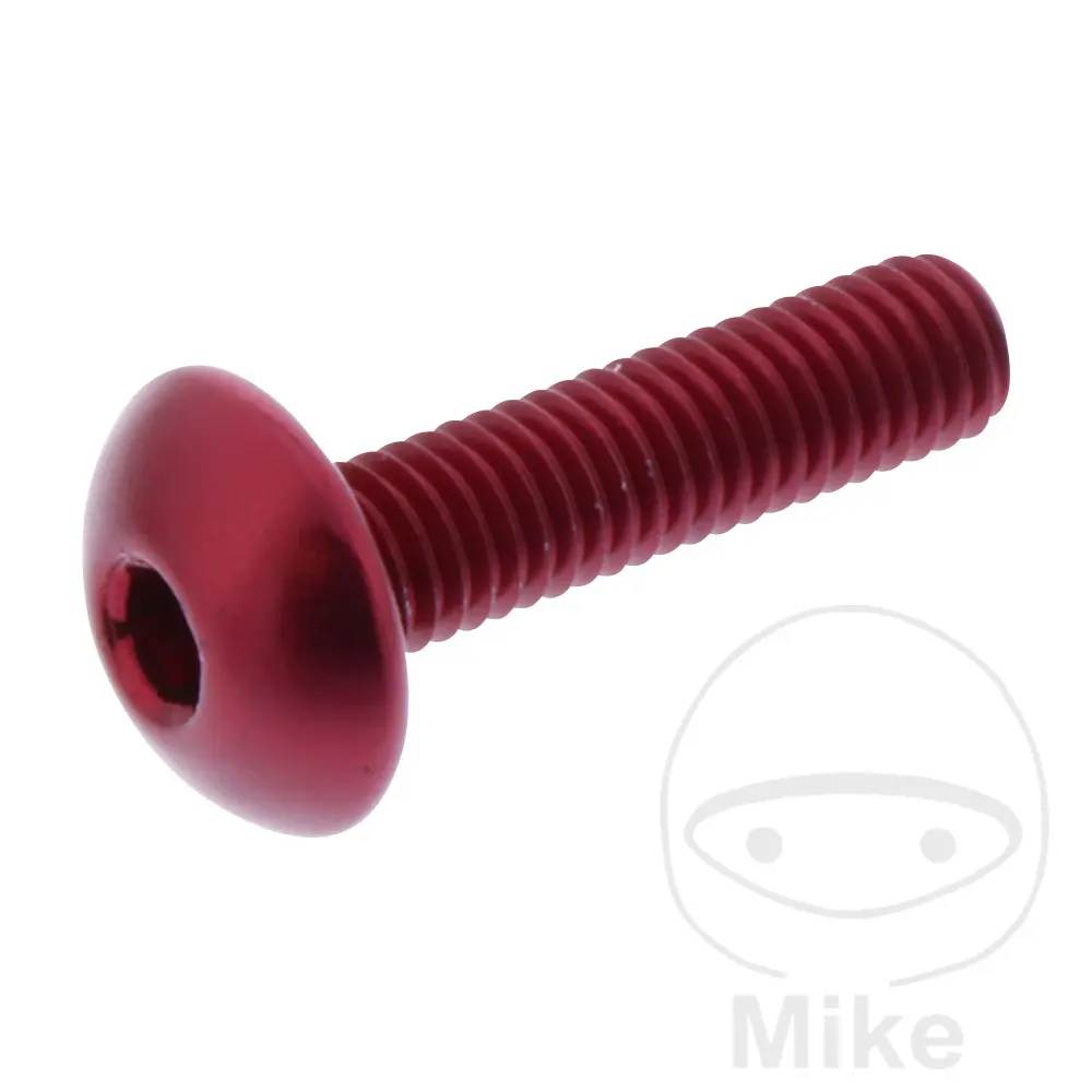 JMP Bolt M5X0.8 mm 20 mm 돔 헤드 볼트 알루미늄 레드