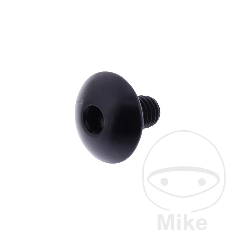 Linsenkopfschraube JMP Bolt M6X1.00 mm 10 mm Alu Schwarz