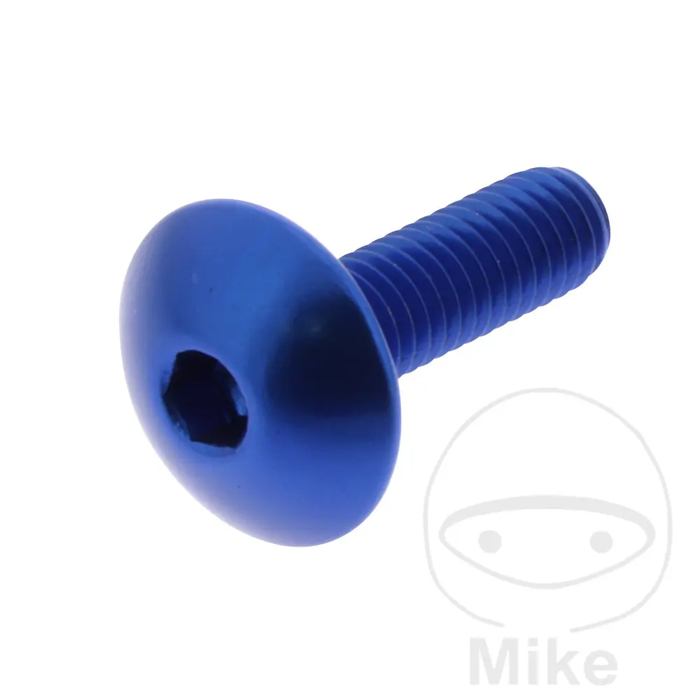 برغي برأس محدب JMP Bolt M6X1.00 ملم 20 ملم ألومنيوم أزرق
