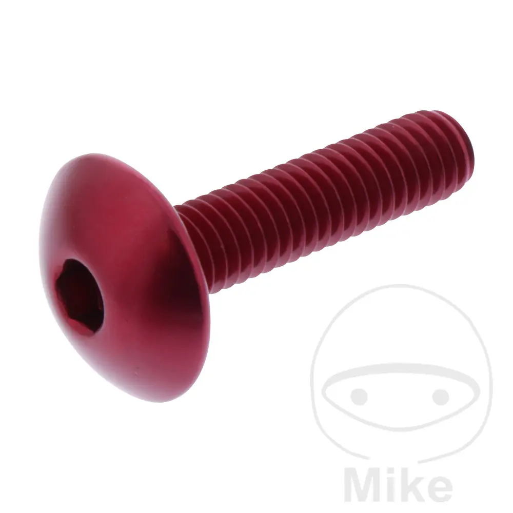 برغي تثبيت JMP LINSEN M6x1.00mm 25mm ألومنيوم أحمر