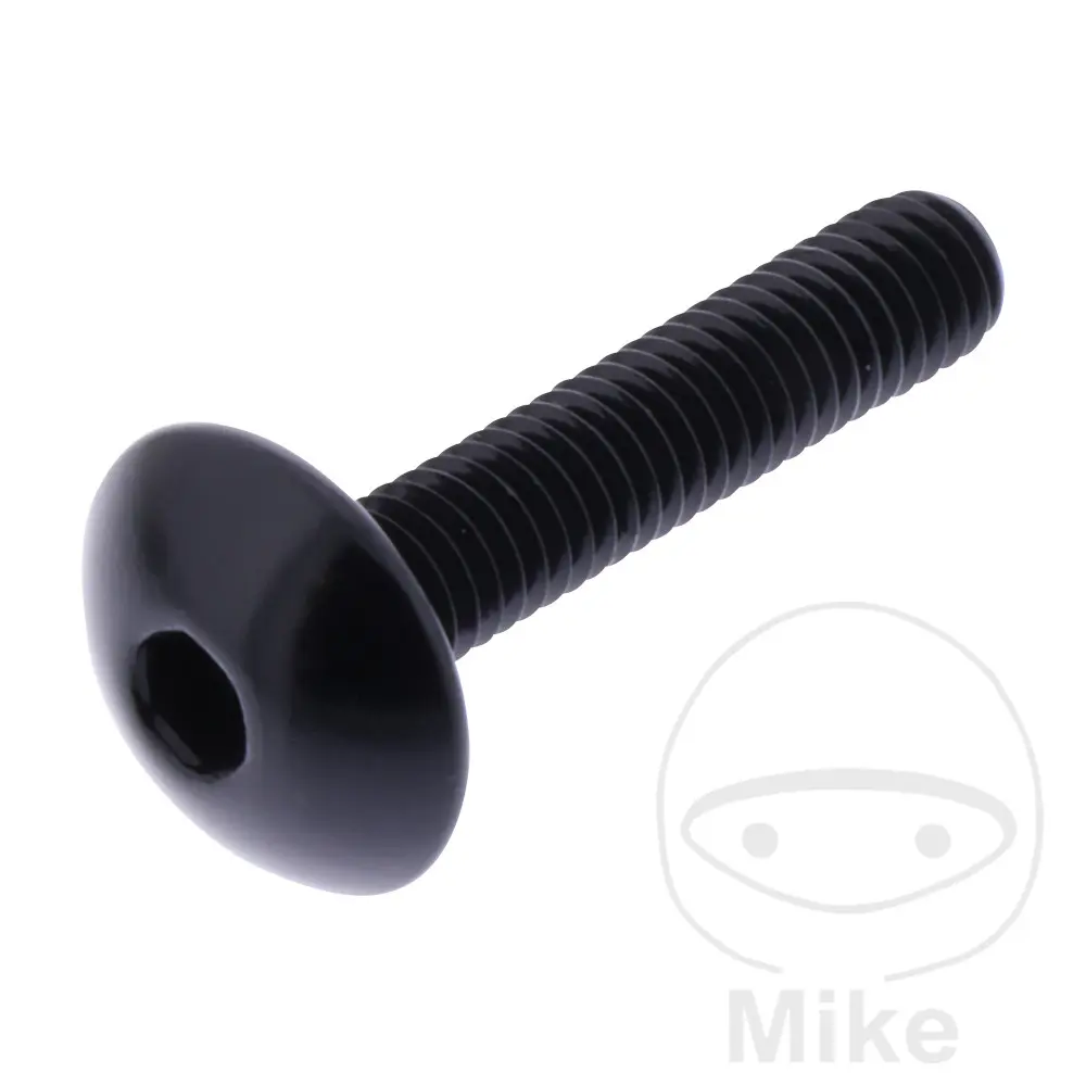 Tornillo JMP Linsen M6x1.00mm 30mm Aluminio Negro