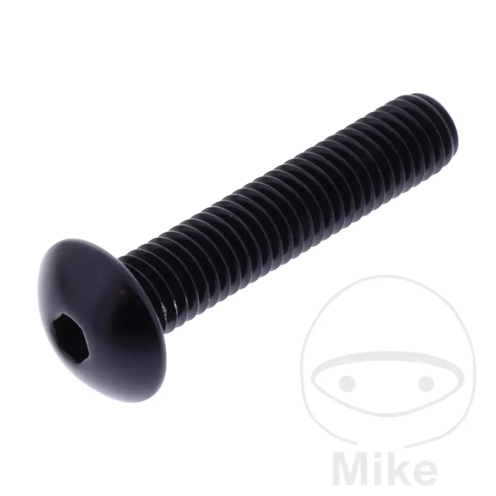 برغي برأس محدب JMP Bolt M8X1.25 ملم 40 ملم ألومنيوم أسود