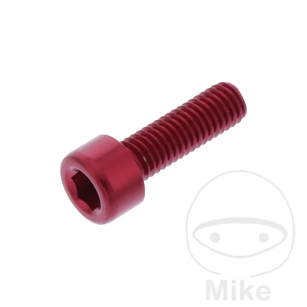BTR CHC JMP ボルト M5x0,8 mm 16 mm アルミ レッド