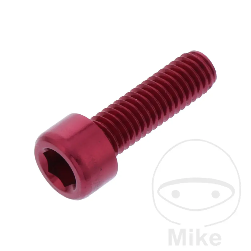 Schraube BTR CHC JMP Bolt M6X1.00 mm 20 mm Alu Rot
