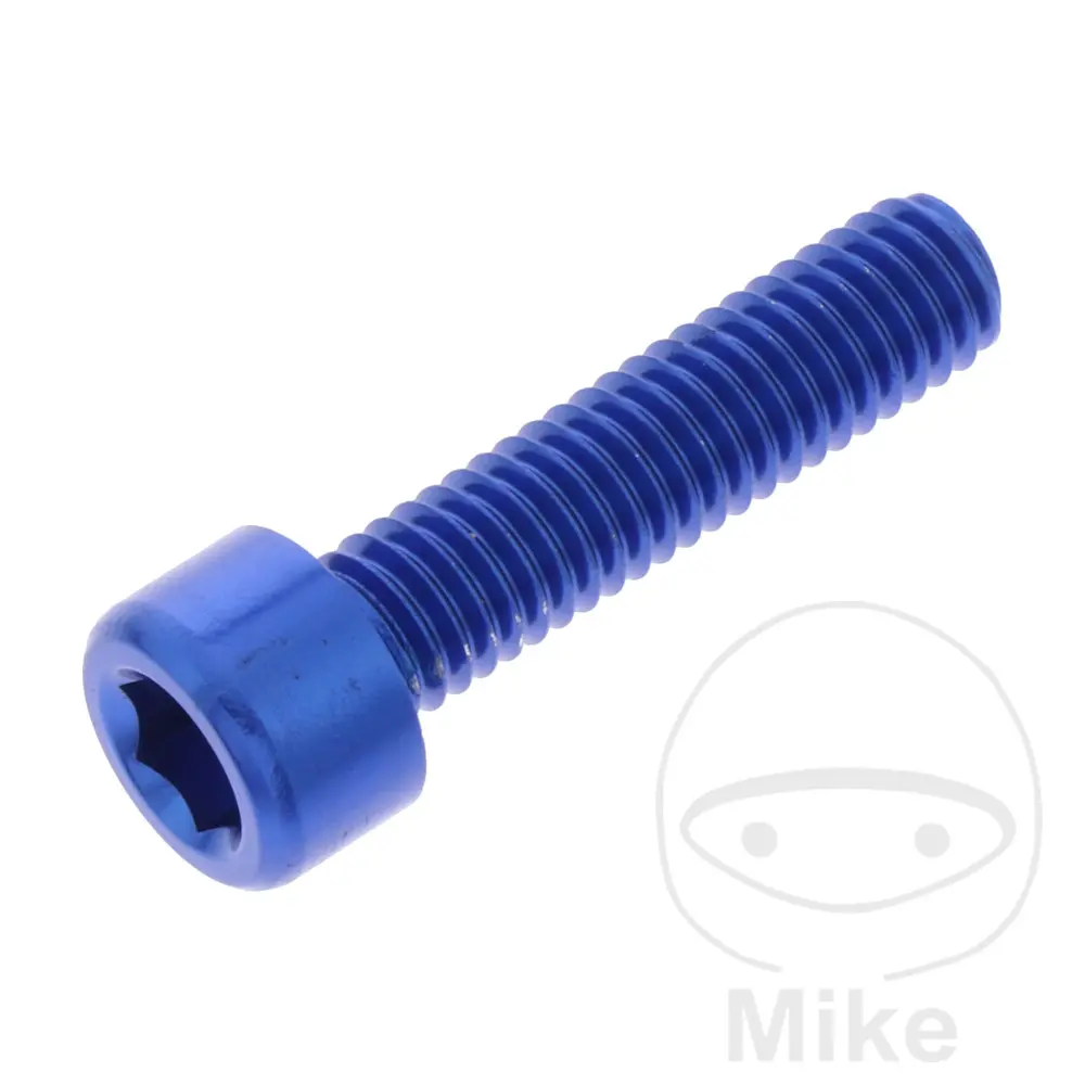 قَلَمْوَة BTR CHC JMP Bolt M6X1.00 ملم 25 ملم ألومنيوم أزرق