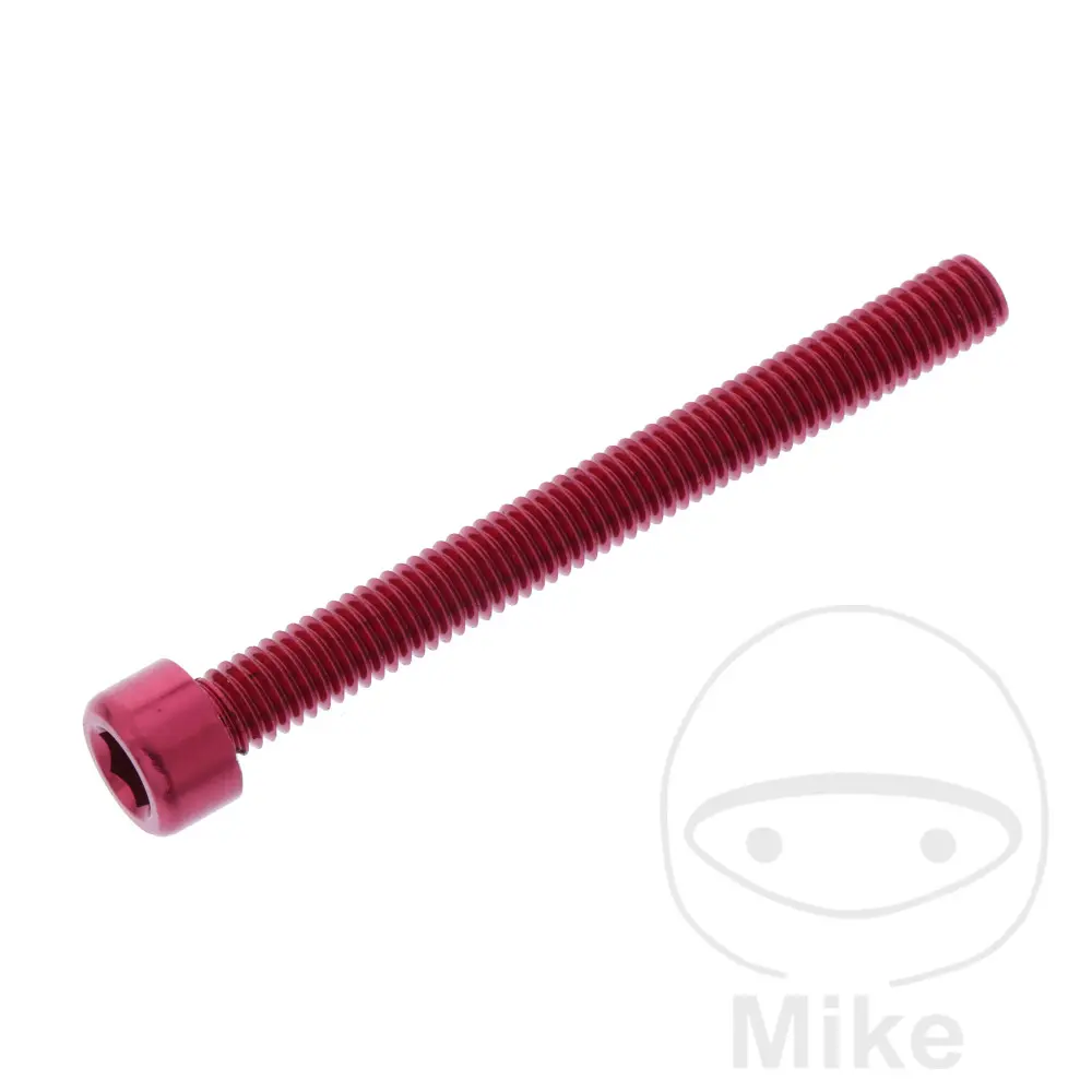 BTR CHC JMP Bolt Schraube M6x1.00 mm 60 mm Aluminium Rot