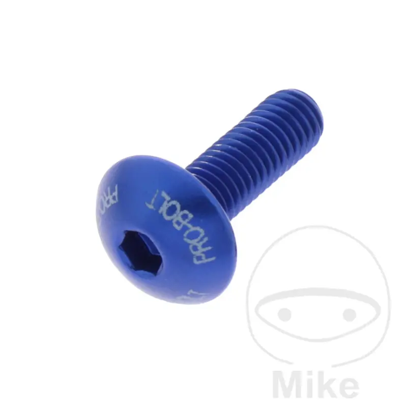 جے ایم پی بولٹ M5X0.8 mm 16 mm ایلومینیم بلیو ڈوم ہیڈ سکرو