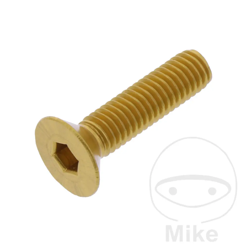 ভিস à tête fraisée JMP Bolt M6X1.00 mm 25 mm Alu Or