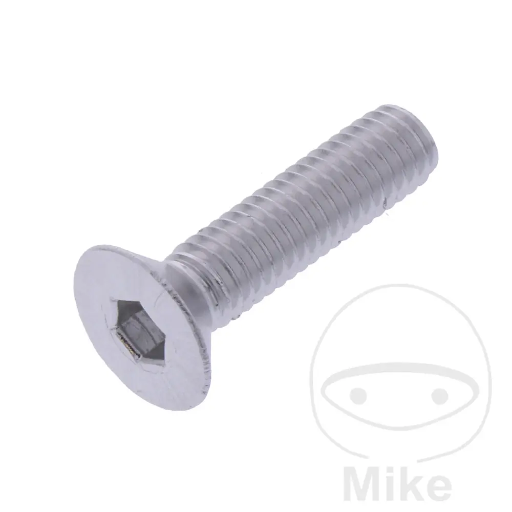 Vijak z vdolbno glavo JMP Bolt M6X1.00 mm 25 mm Alu Srebrna