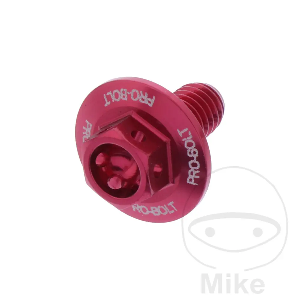 JMP Bolt M6X1.00 mm 12 mm 알루미늄 프리드릴 레드 헥스 헤드 볼트