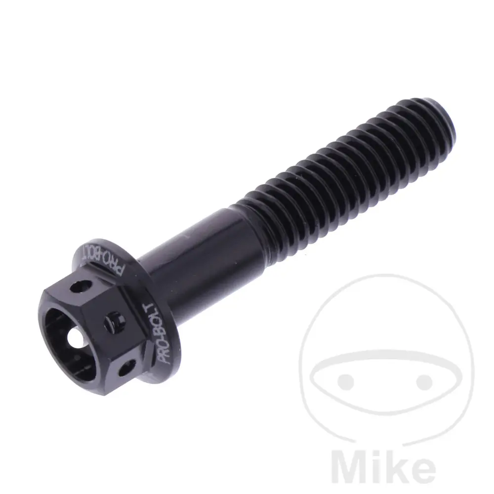 Șurub cu cap hexagonal JMP Bolt M6x1.00 mm 30 mm aluminiu pre-găurit negru
