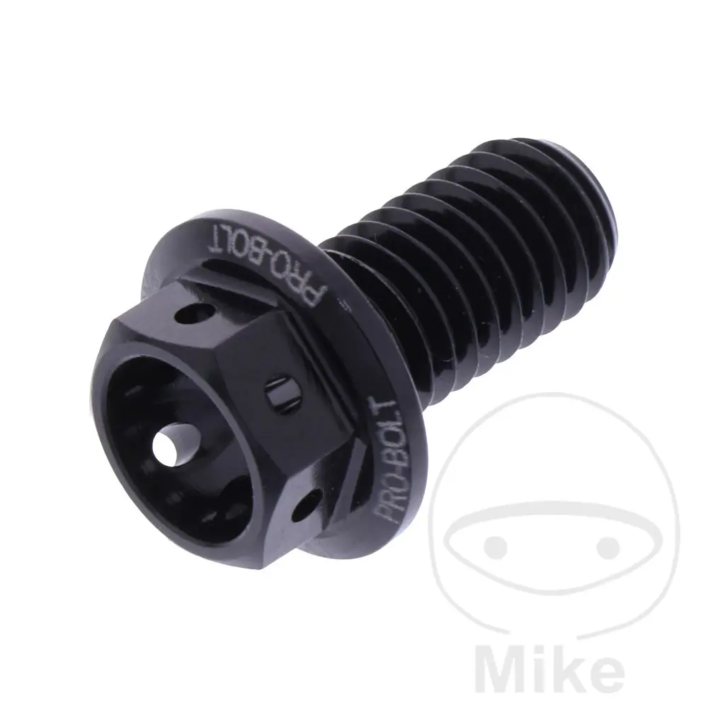 JMP Bolt 헥스 헤드 볼트 M8X1.25 mm 15 mm 알루미늄 프리드릴 블랙