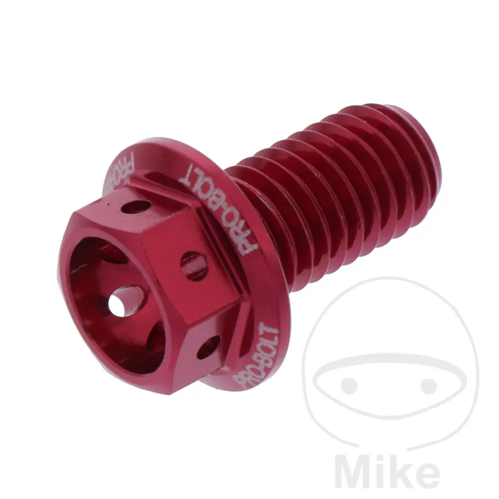 육각 머리 볼트 JMP Bolt M8x1,25 mm 15 mm 알루미늄 프리드릴 레드