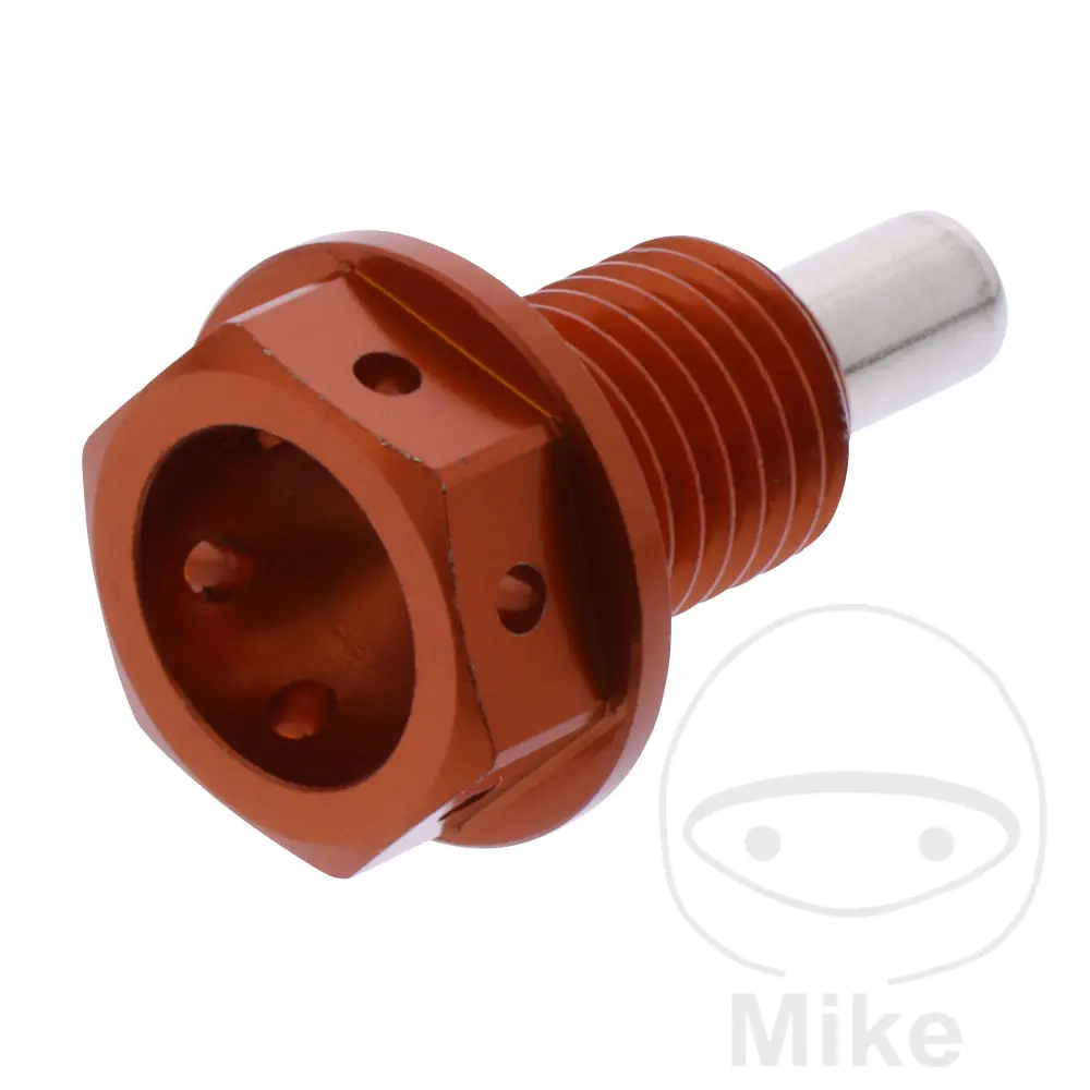 Magnetischer Ölablassstopfen JMP Bolt M12 X 1.50 mm 15 mm Alu vorgebohrt orange