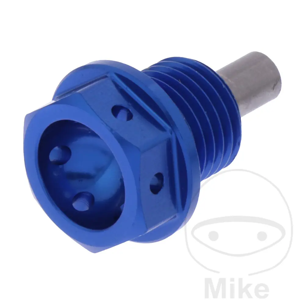 Magnetisches Ölablassschraube JMP Bolt M14X1.50 mm 12 mm Aluminium vorgebohrt blau