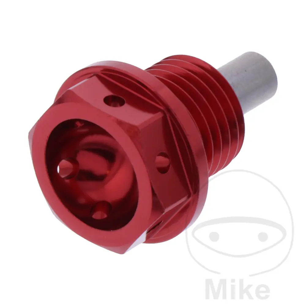 Magnetisk tappkran JMP Bolt M14X1.50 mm 12 mm Alu forhullt Rød