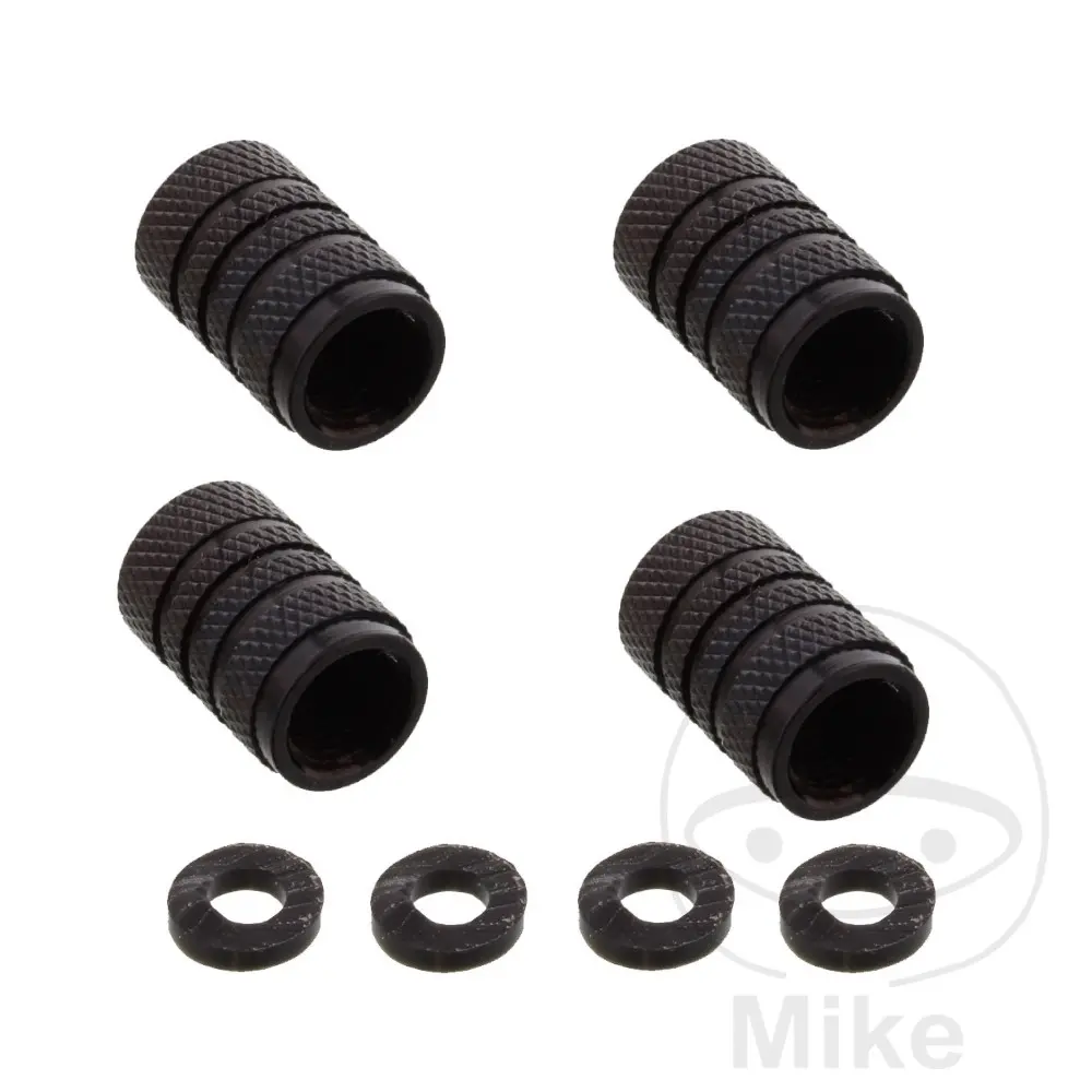 JMP Ventilkappen Aluminium schwarz 4er Pack