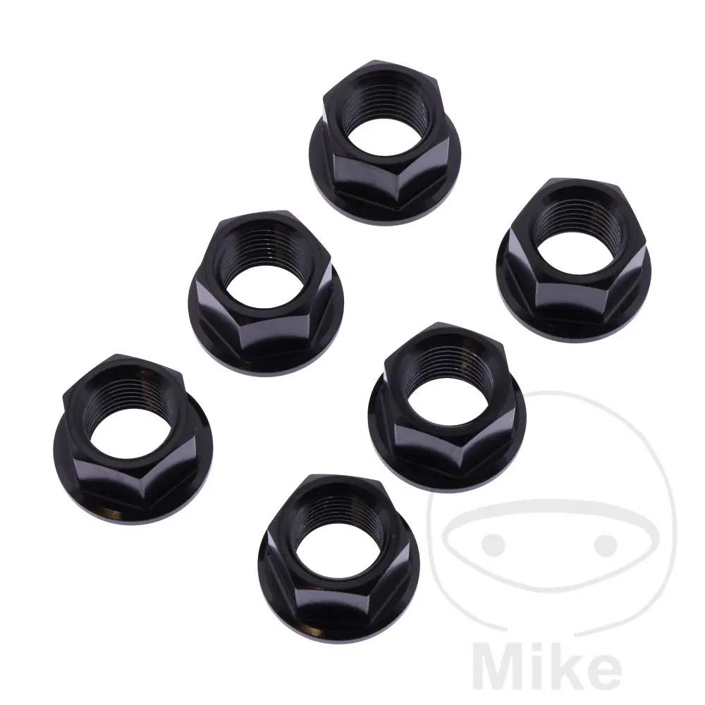 JMP BOLT 크라운 너트 M12x1.25 mm 스테인리스 A4 블랙