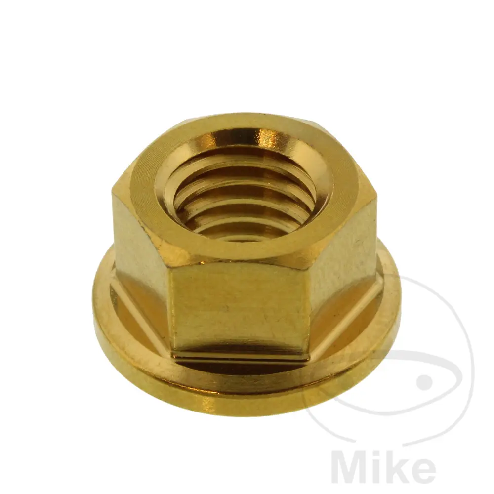 JMP 볼트 크라운 너트 M10 x 1.50 mm 스테인리스 스틸 V4A 골드