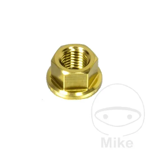 صامولة تاج JMP بولت M10 x 1.25 مم فولاذ مقاوم للصدأ V4A ذهبي