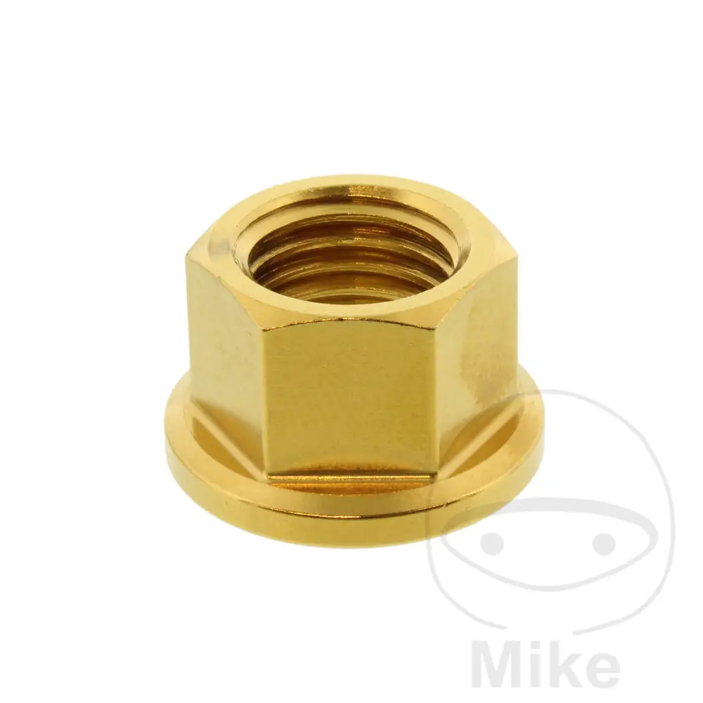 JMP 볼트 M12 x 1.50 mm V4A 스테인리스 스틸 골드 크라운 너트