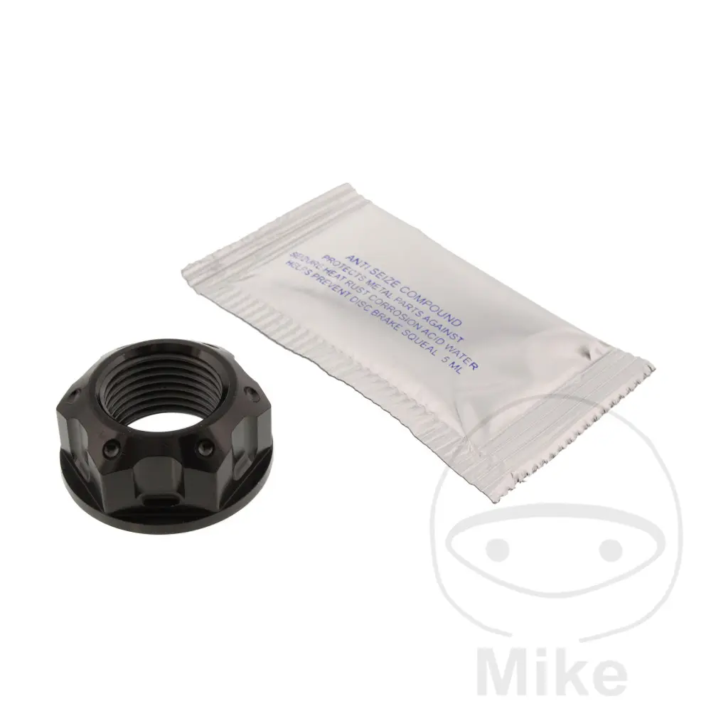 ایکسل نٹ M18X1.50 mm سٹینلیس سٹیل V4A بلیک JMP
