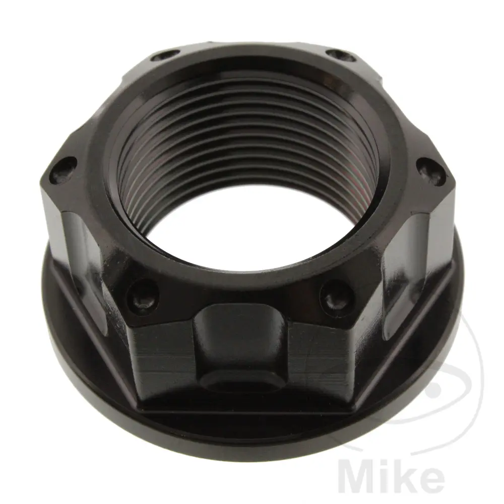 Écrou d'axe M24X1.50 mm Acier inoxydable V4A JMP Noir