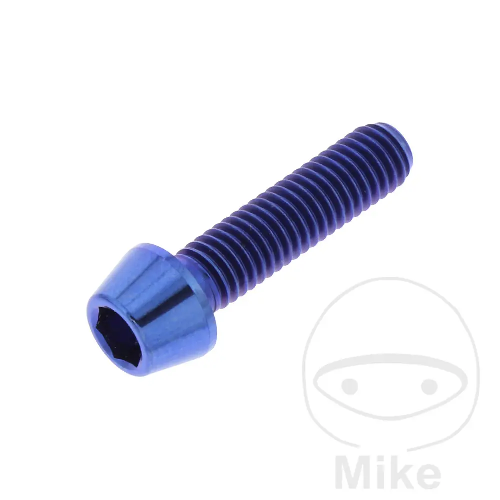 JMP Bolt 钛合金蓝色内六角锥头螺丝 M5X0.8 mm 20 mm