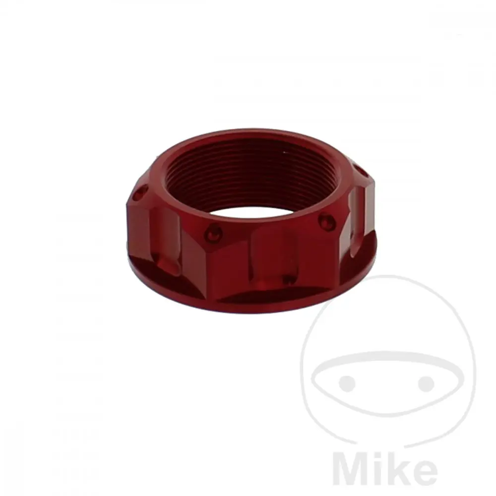 JMP Bolt M28X1.00mm 레드 알루미늄 스티어링 스템 너트