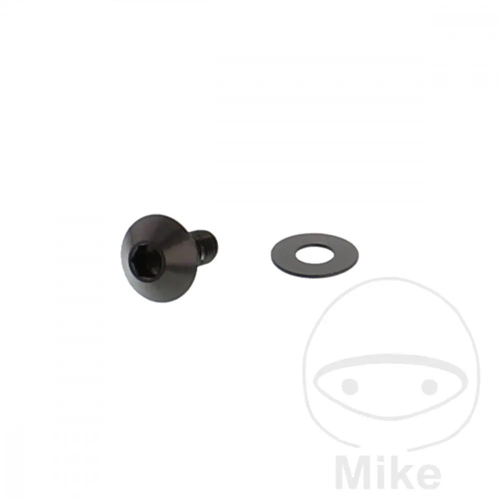 Bout met bolkop M5x0,8 12 mm A4 roestvrij staal zwart JMP