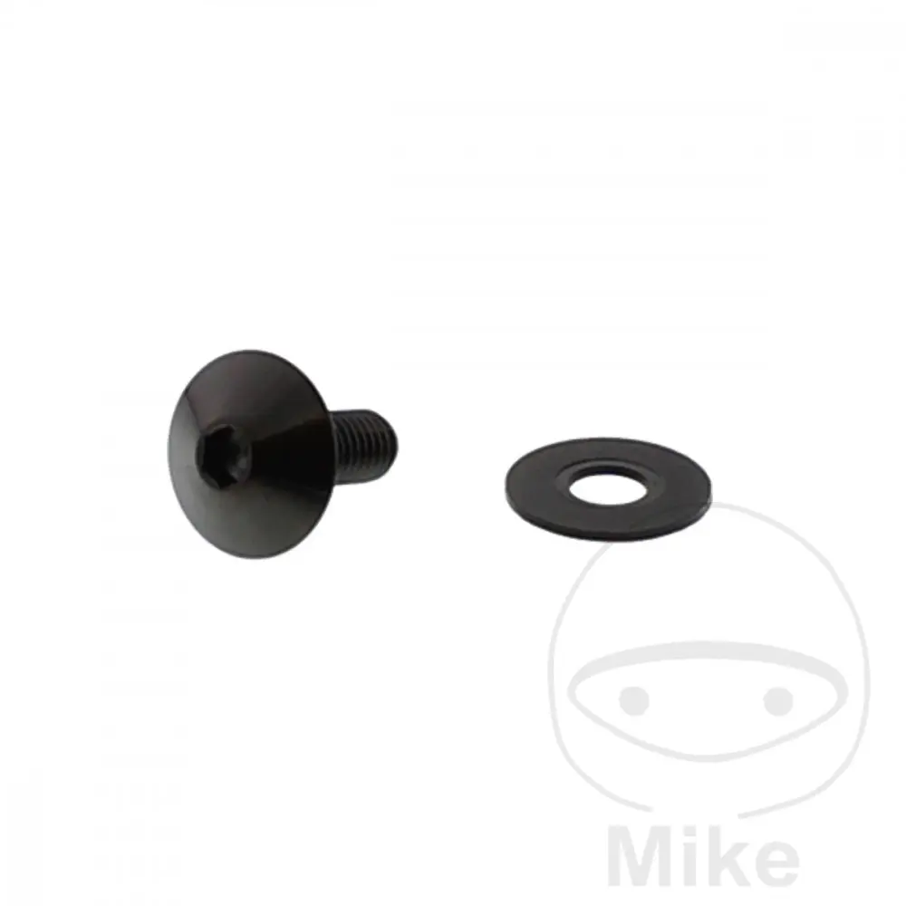 JMP M6x1.00 16 মিমি A4 স্টেইনলেস স্টিল ব্ল্যাক ডোম হেড স্ক্রু