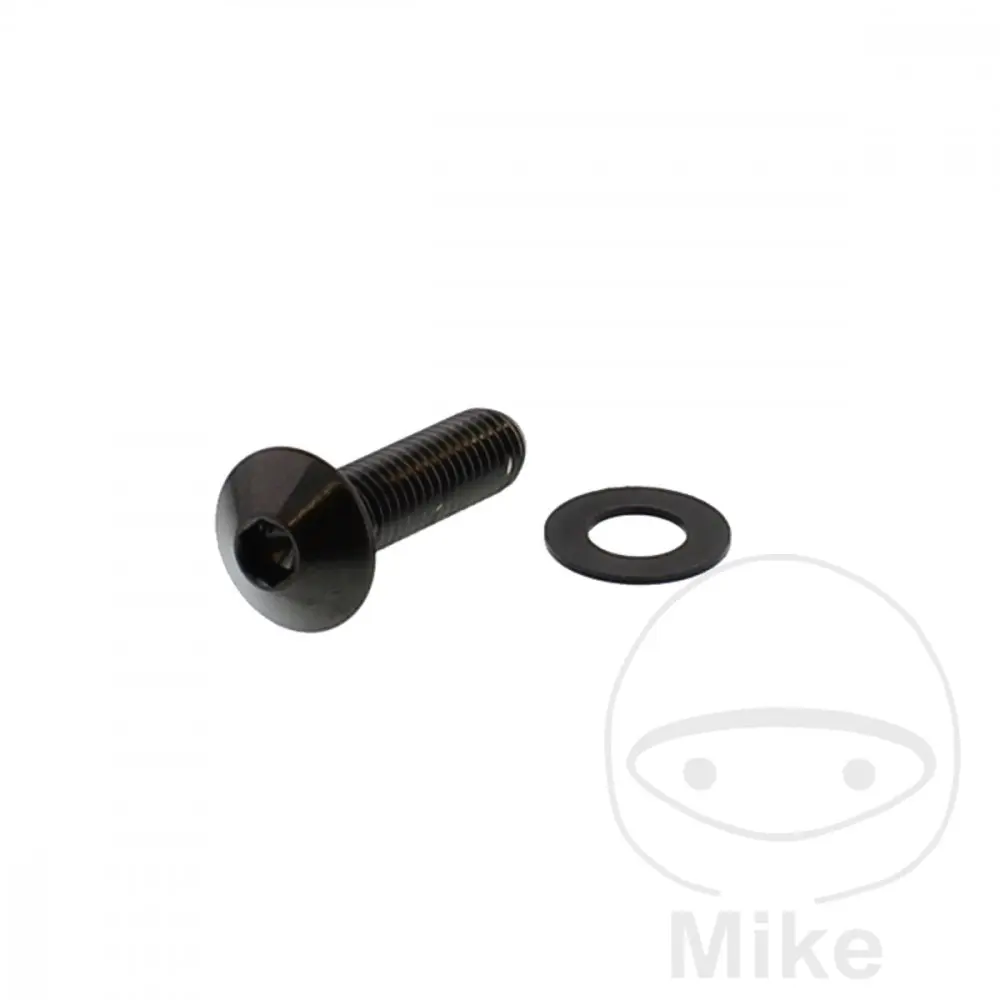 Vijak s kupastom glavom M8x1.25 30 mm A4 nehrđajući čelik crni JMP