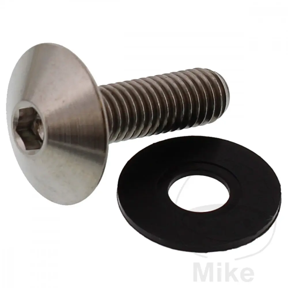برغي برأس محدب M6x1.00 20 مم تيتانيوم JMP