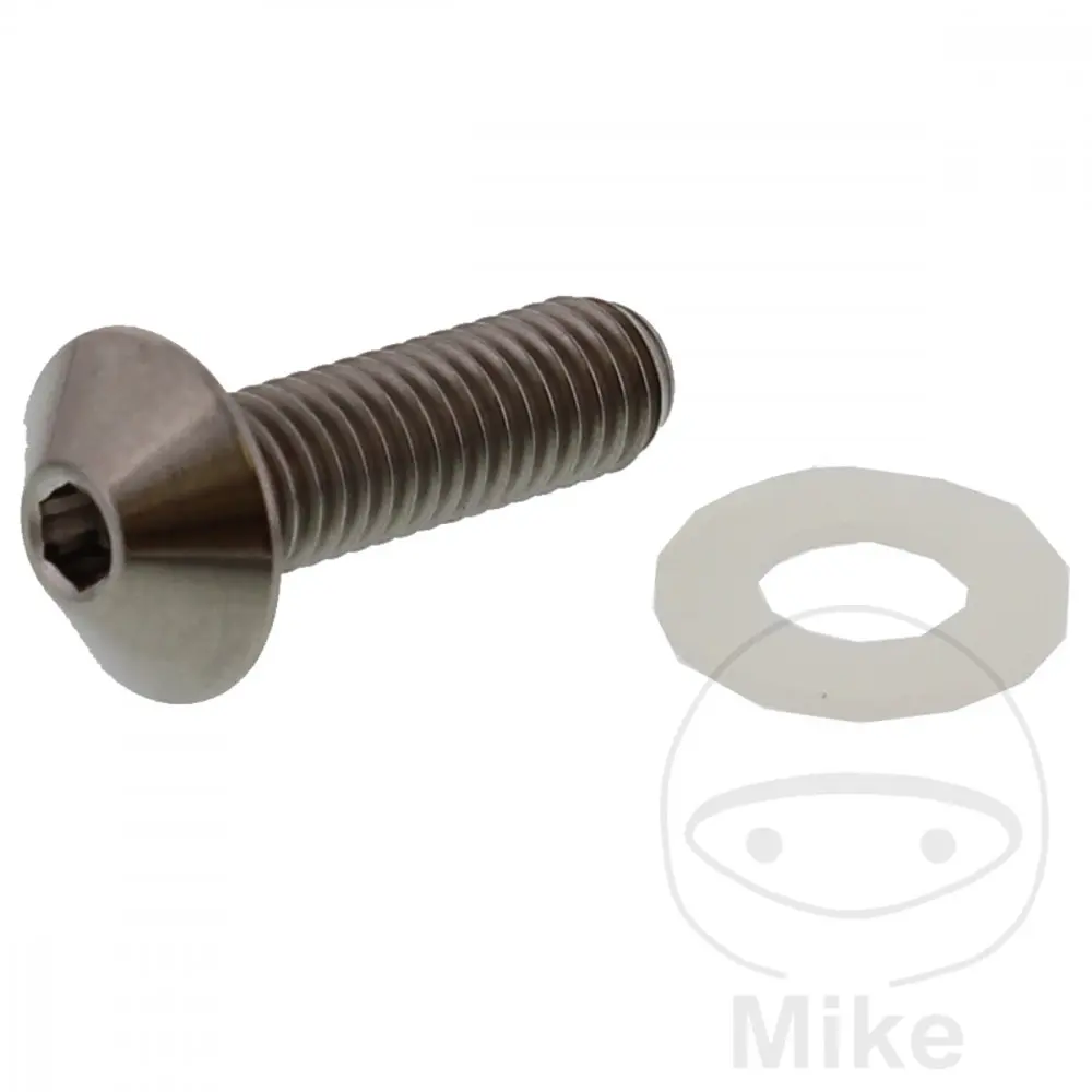 JMP M6X1.00 20 mm Titan Sechskantschraube mit Linsenkopf