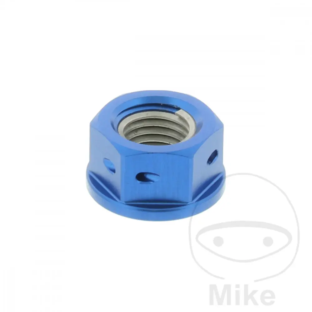 صامولة تاج جي إم بي بولت M10X1.25MM ألومنيوم مثقوب أزرق