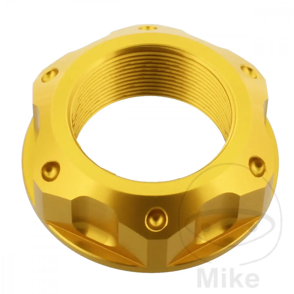 JMP 볼트 M25x1.00mm 알루 골드 스티어링 스템 너트