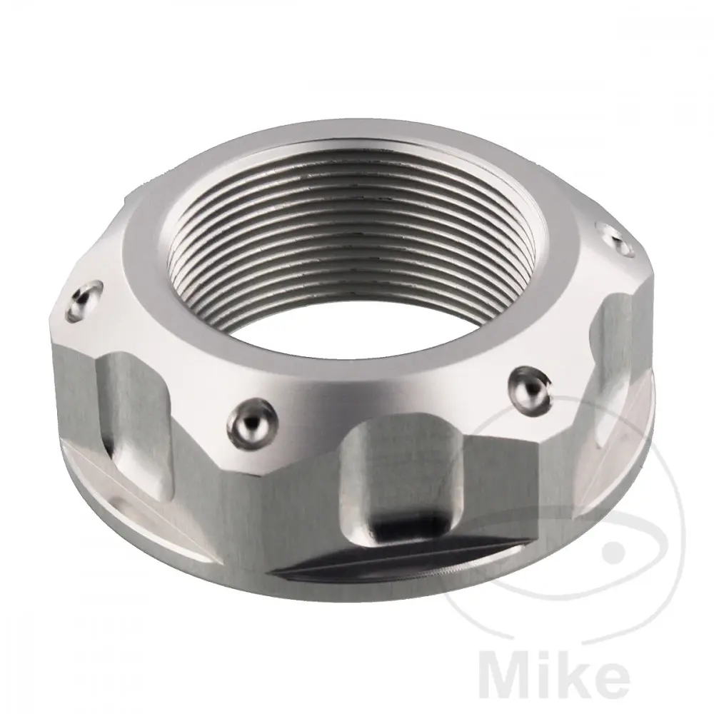 JMP 스티어링 스템 너트 M25X1.00mm 알루미늄 실버