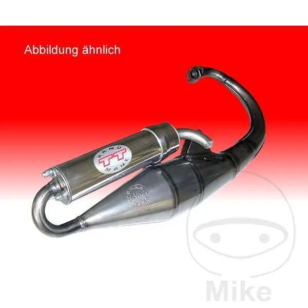 Silencieux Leovince TT poli pour Peugeot 50 TKR, Trekker, Metal X, Squab, Buxy M, Vivacity 1999-2002 (réf. 4055)