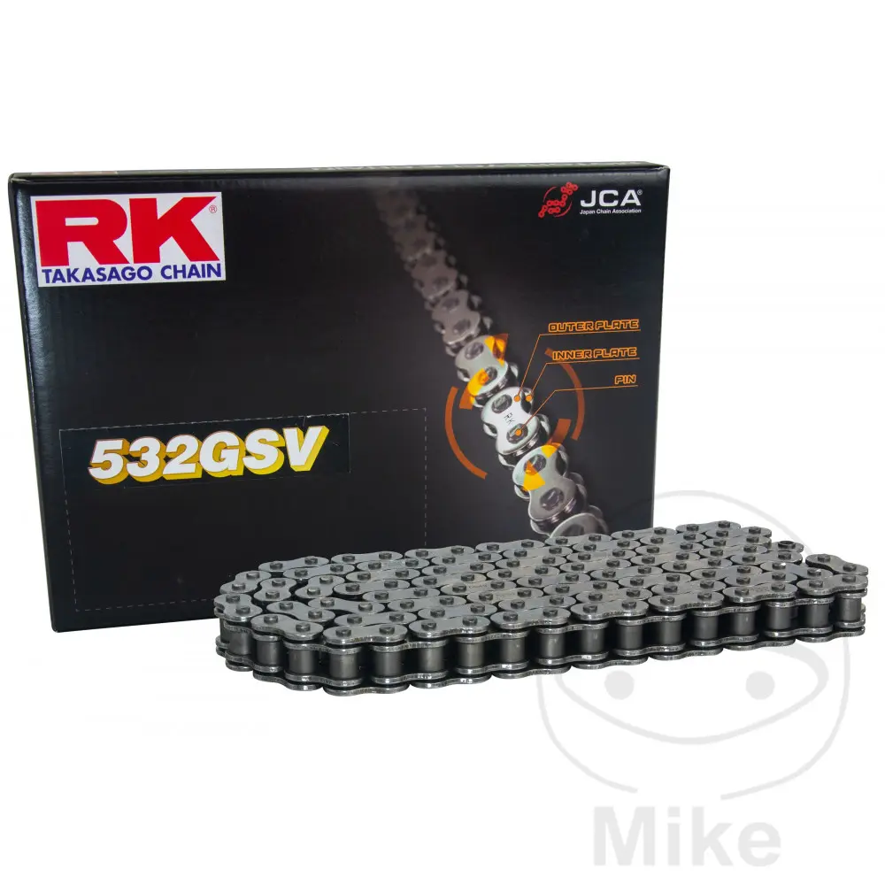 RK XW-Ring 532GSV/122 Offene Kette mit Nietenverbinder