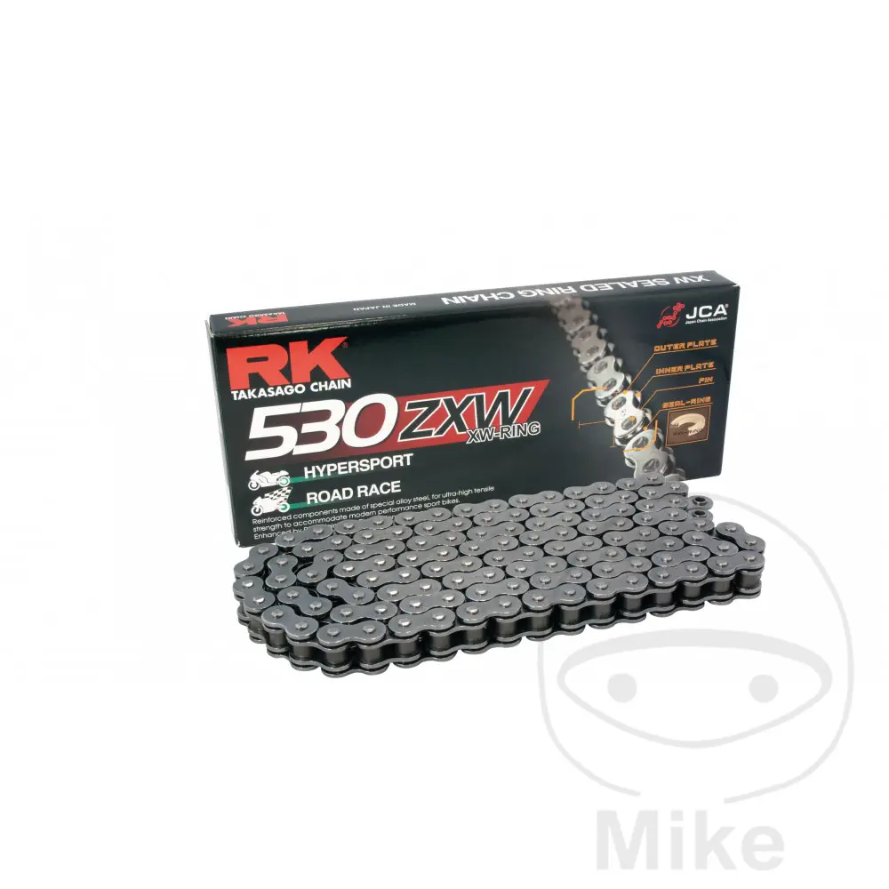 RK Kette 530ZXW 122 Glieder X-Ring offen mit Nietenstift