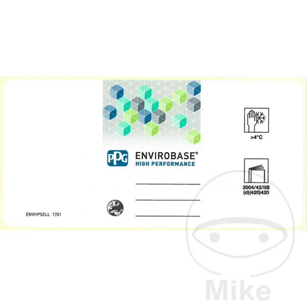 ENVIROBASE HP 색상 혼합 라벨 PPG 준비 혼합물
